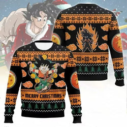 Dragon Ball 3D Sweatshirt: Goku Saiyan Christmas Jersey Men Kids (ONLINE ORDER ONLY)