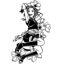 Anime Large Pattern Car Sticker Japanese Anime Cherry Blossom Decoration Window Side Auto Parts Girl Vinyl Decals (ONLINE ORDER ONLY)