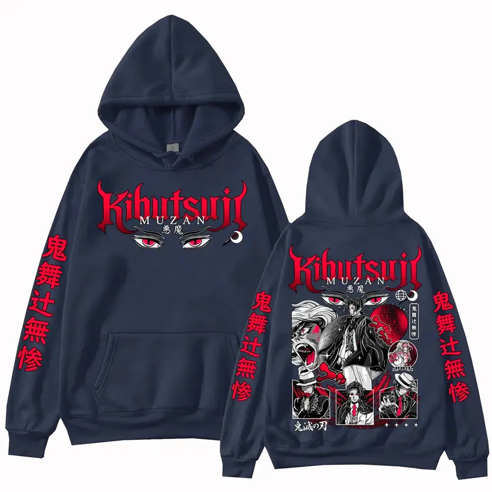 Muzan Kibutsuji Hoodie Demon Slayer Harajuku Pullover (ONLINE ORDER ONLY)