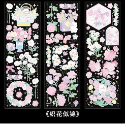 3Pcs/lot Cute Strawberry Flowers Decorative Sticker PET Scrapbooking Sticker Label Diary Album Stationery Aesthetic Art Supplies (ONLINE ORDER ONLY)