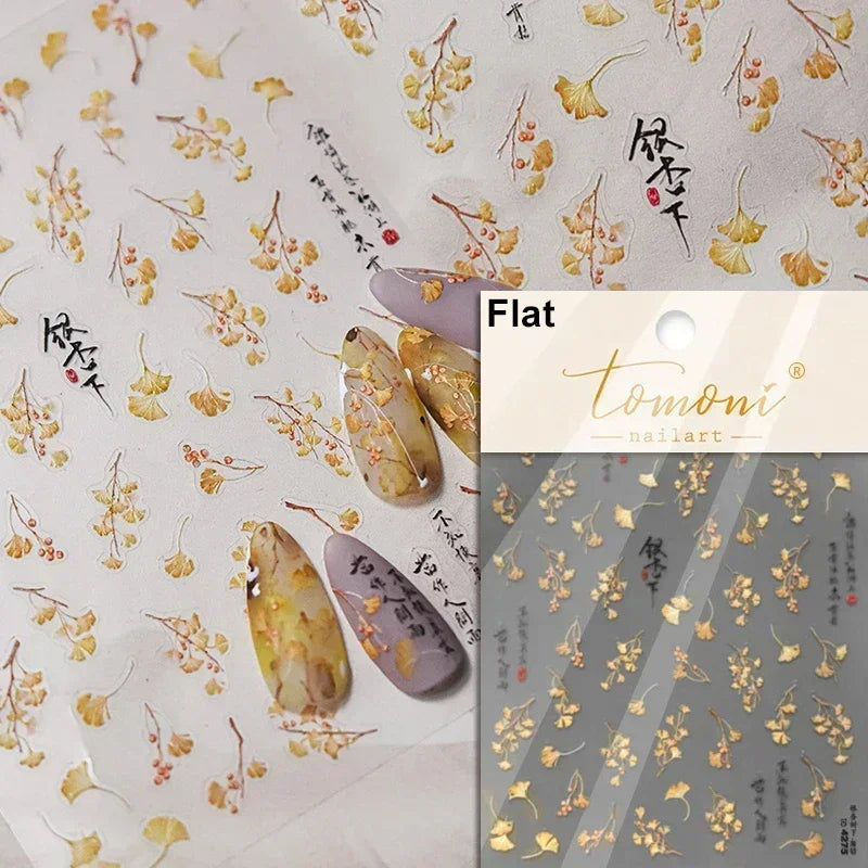 Charming Sunflower Rabbit Pumpkin Squirrel Pinecone Deciduous Produce Good Harvests Cookie Nail Art Sticker Decoration Decals (ONLINE ORDER ONLY)