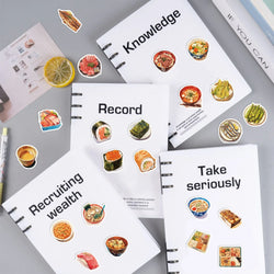 30Pcs Japanese Gourmet Food Stickers for Laptop Scrapbook Waterproof Cartoon Graffiti Decals Cute Sticker Toys Decor (ONLINE ORDER ONLY)