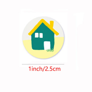 100-500pcs Children Reward Sticker 1inch Round Animal Lables for School Teacher Classroom Encourage Student Stationery Sticker (Online Order Only)