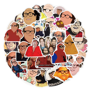10/60pcs Funny Danny Devito Stickers Decoration Suitcase Scrapbooking Laptop Phone Stationery Japan Manga Kid Toy (ONLINE ORDER ONLY)