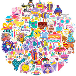 10/30/50PCS Happy Birthday PVC Sticker Aesthetic Decoration Scrapbooking Children's Korean Stationery School Supplies for Kids (ONLINE ORDER ONLY)