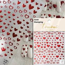 Poker Red Love Heart Square Grid Star Moon Card Pattern Spade Retro 3D Self Adhesive Nail Art Decoration Sticker Manicure Decals (Online Order Only)