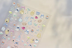 Cute Dream Catcher Net Bag Water Cup Woven Mesh Star Dreamy Bowknot Butterfly Embossed Adhesive Nail Art Sticker Manicure Decal (ONLINE ORDER ONLY)