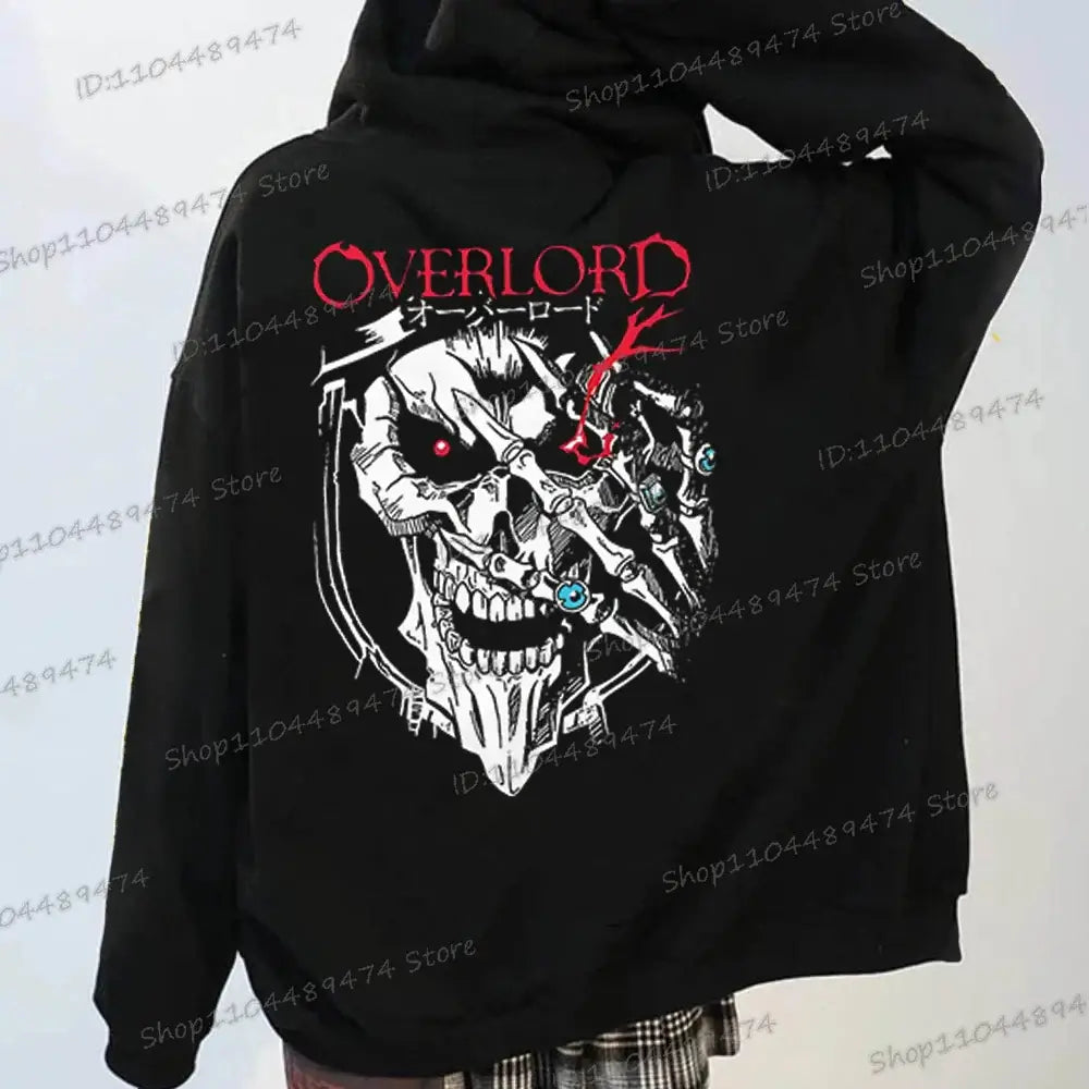 Overlord Horror Skull Hooded Shirt Harajuku Zip Up (ONLINE ORDER ONLY)