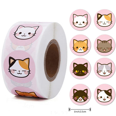 100-500pcs Cartoon Cat Stickers For School Reward Stickers Classroom Decoration Encouragement Sticker For Student Teacher (ONLINE ORDER ONLY)