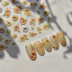 Charming Sunflower Rabbit Pumpkin Squirrel Pinecone Deciduous Produce Good Harvests Cookie Nail Art Sticker Decoration Decals (ONLINE ORDER ONLY)