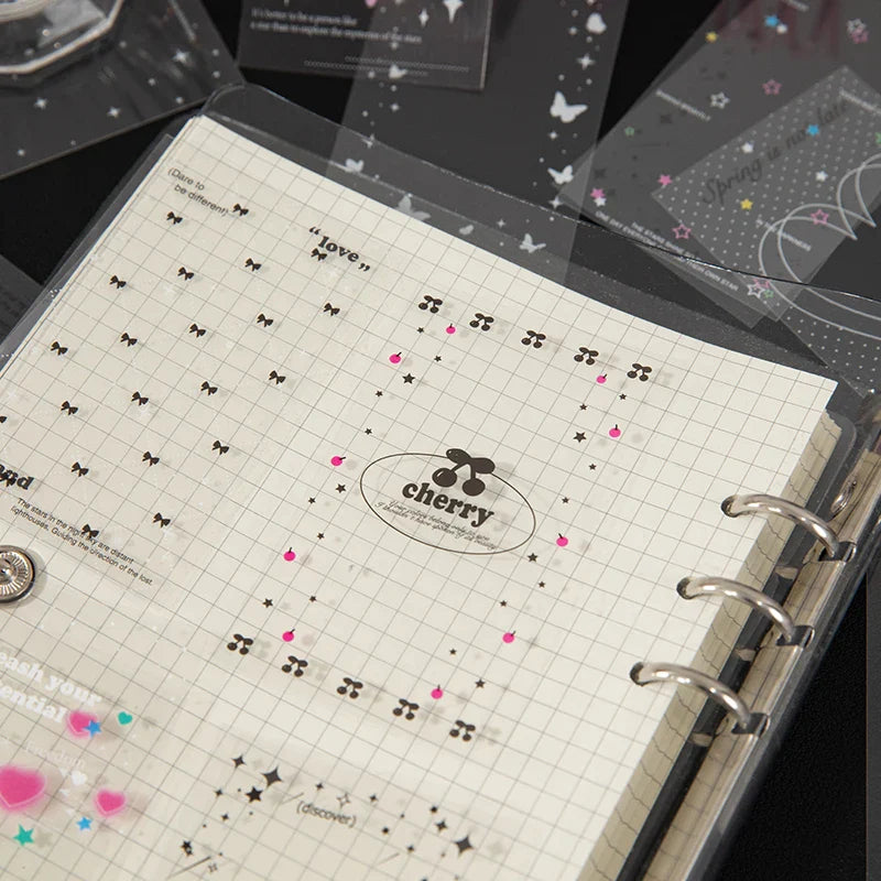 30pcs/pack Korean PET Transparent Sealing Decorative Stickers Cute Sticker for Idol Card Collage Material Journal DIY Decoration (ONLINE ORDER ONLY)