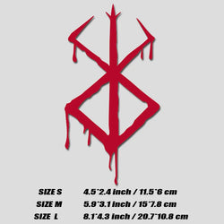 Guts's Brand decal,Berserk decal ,creative&cool stickers for Anime fans&lover,high quality for car trucks motorcycles &laptops! (ONLINE ORDER ONLY)