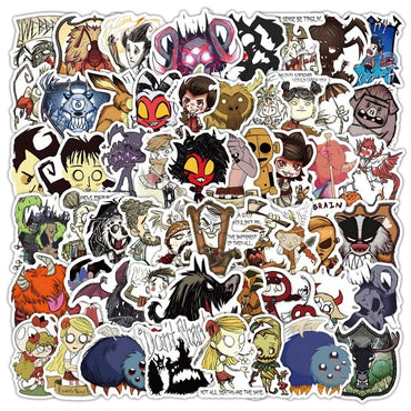 50pcs Don't Starve Cartoon Stickers for Laptop, Phone, Car, Water Bottle, Suitcase, Refrigerator (Online Order Only)