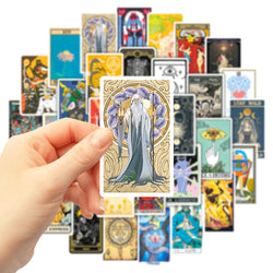 10/30/50pcs Cartoon Tarot Card Anime Stickers Aesthetic Decal Laptop Skateboard Motorcycle Phone Car Waterproof Sticker Kid Toy (ONLINE ORDER ONLY)