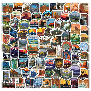 10/50/100pcs USA National Park Landscape Stickers Aesthetic for Travel Luggage Guitar Laptop Phone Stationery Suitcase Sticker (ONLINE ORDER ONLY)