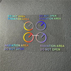 Car Stickers for Anime Do Not Open Radiationarea Warning Decal Motor Body Helmet Applique Auto Window Body Decals Vinyl (ONLINE ORDER ONLY)
