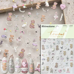 Lovely Dog Puppy Dream Heart Flower Star Pizza Food Sugar Skewers Strawberry Desserts Adhesive Nail Art Stickers Manicure Decals (Online Order Only)