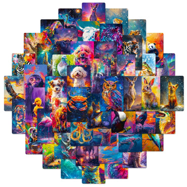 Animal Cartoon Stickers Waterproof Decals for Laptop Guitar Bike Kids Toy (Online Order Only)