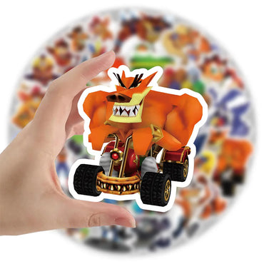 10/62Pcs Anime Video Game Crash Bandicoot Sticker Packs (ONLINE ORDER ONLY)