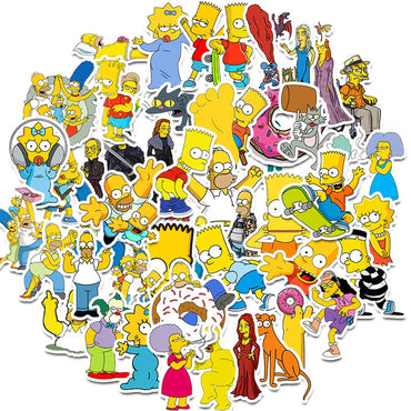 10/30/50pcs Kawaii Simpson Family Stickers Cartoon Anime Decals DIY Motorcycle Laptop Phone Car Waterproof Sticker Kids Toys (ONLINE ORDER ONLY)