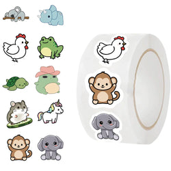 100-500pcs Cute Animal Paper Labels Thank You Sticker Reward Sealing Scrapbooking DIY Gift Decoration Stationery Supplies (ONLINE ORDER ONLY)