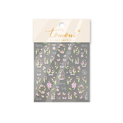 Lily of The Valley Star Spring Flower Bowknot Butterfly Water Bubbles Self Adhesive Nail Art Stickers Rhinestone Manicure Decals (ONLINE ORDER ONLY)