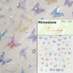 Colourful Butterfly Insect Animals Charming Jelly Special Workmanship 5D Soft Relief Adhesive Nail Art Stickers Manicure Decals (Online Order Only)