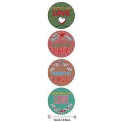 100-500pcs 1Inch DIY Hand Made With Love Label Wedding Stickers Adhesive Sticker Kraft Round Labels Wholesale price (Online Order Only)
