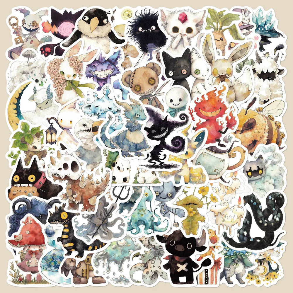 Fairy Tale Monster Cartoon Stickers for Phone Laptop Luggage Skateboard (Online Order Only)