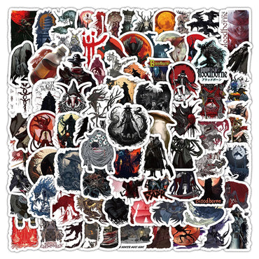 10/30/50/103PCS Bloodborne Cartoon Stickers Game Graffiti Decals Kids Toy Scrapbook Luggage Laptop Phone Car Bike Skateboard (ONLINE ORDER ONLY)