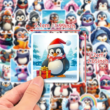 10/30/50PCS Cute Penguin PVC Sticker Aesthetic DIY Children's Decoration Scrapbooking Japan Stationery School Supplies for Kids (ONLINE ORDER ONLY)