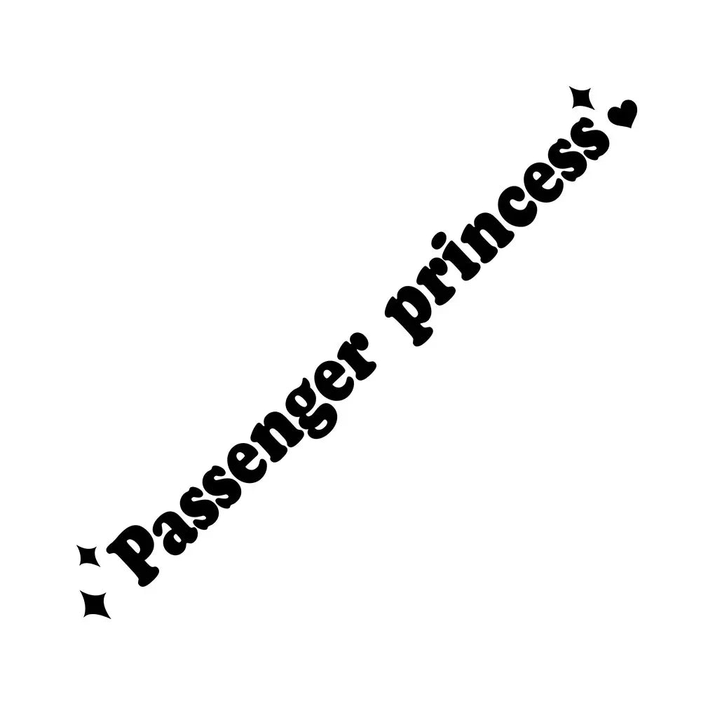 The Text Car Stickers Passenger Princess Interior Decoration Rear View Mirror Fashion Stickers Creative Sport PVC Vinyl Decals (ONLINE ORDER ONLY)