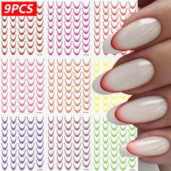 9Pcs 3D Sliver Stars Nails Stickers Bronzing Star Nail Art Decals For DIY Nail Art Decoration Self Adhesive Nail Manicure Parts* (Online Order Only)
