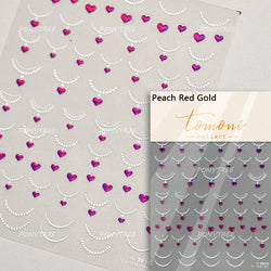 Black Silver Gold Dark Rococo Line Bowknot Wing Key Love Lock Star Tassel Pendant Heart Adhesive Nail Art Sticker Manicure Decal (ONLINE ORDER ONLY)