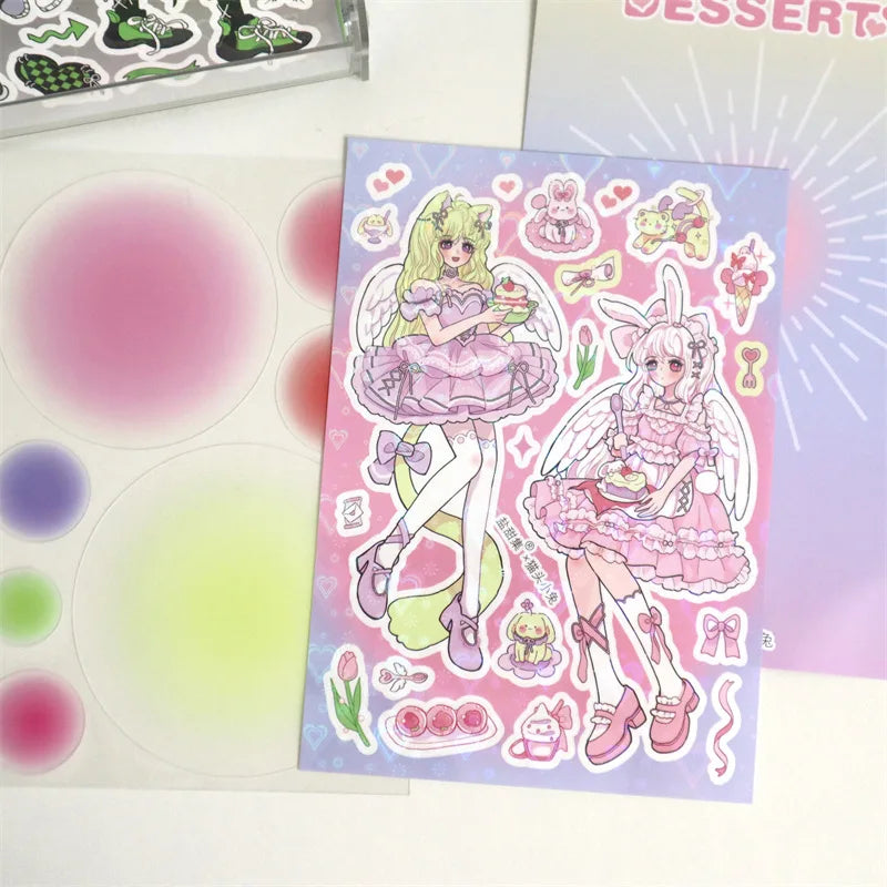 Cute Butterfly Fairy Series Sticker Girl Scrapbooking Hand Account Stickers Korean ins Idol Card DIY Deco Material Stationery (ONLINE ORDER ONLY)