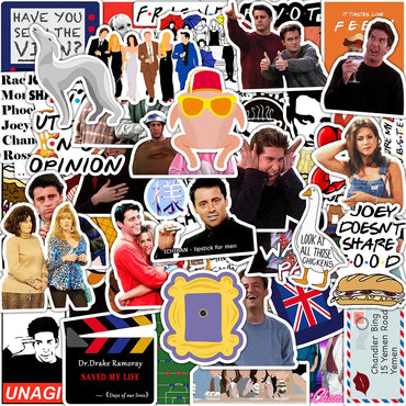 10/30/50PCS Classic TV Show Friends Sticker Packs (ONLINE ORDER ONLY)