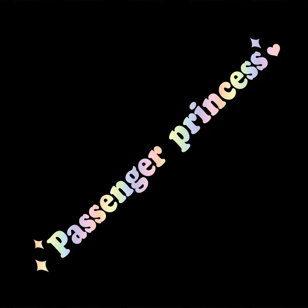 The Text Car Stickers Passenger Princess Interior Decoration Rear View Mirror Fashion Stickers Creative Sport PVC Vinyl Decals (ONLINE ORDER ONLY)