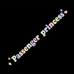 The Text Car Stickers Passenger Princess Interior Decoration Rear View Mirror Fashion Stickers Creative Sport PVC Vinyl Decals (ONLINE ORDER ONLY)