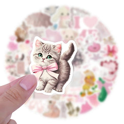 10/30/60PCS Funny Pink Coquette Stickers Toys Cute Cartoon Decals DIY Skateboard Fridge Notebook Fridge Guitar Kawaii Sticker (ONLINE ORDER ONLY)