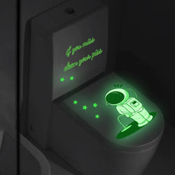 Glow-in-the-Dark Astronaut Stars Wall Decals for Kids Room and Bathroom Decor (Online Order Only)