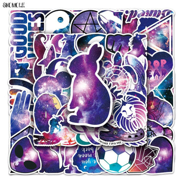 Starry Sky Galaxy Stickers 10/30/50pcs Laptop Phone Skateboard Guitar Decals (ONLINE ORDER ONLY)