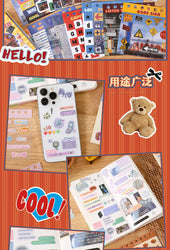 45 Sheets 4 Various Styles of Sticker Books Cute Cut Film Sticker Journal Handbook Scrapbooking Kawaii Decoration Sticker Gift (ONLINE ORDER ONLY)