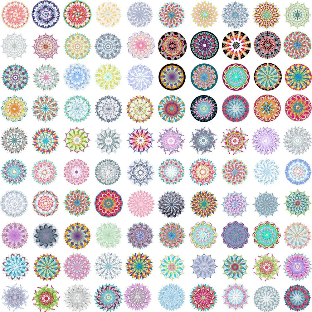 50/100Pcs Yoga Mandala Pattern PVC Stickers for Car Suitcase Car Helmet Luggage Graffiti Sticker For Phone Case Home Decals (ONLINE ORDER ONLY)