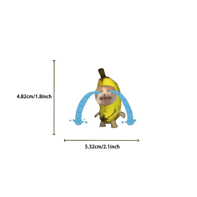 50PCS Cartoon Banana Cat PVC Sticker Aesthetic DIY Children's Decoration Scrapbooking Stationery Hand Accounting Supplies (ONLINE ORDER ONLY)