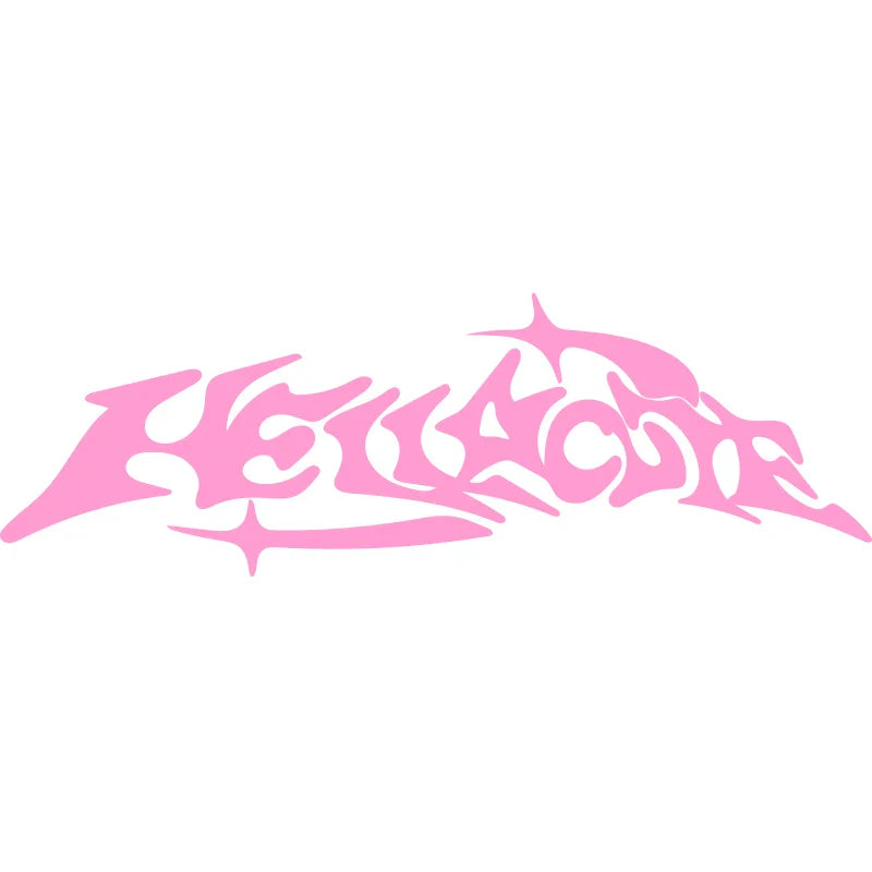 Hellacute Banner for Car Sticker Windshield Banner Decoration Motorcycle Sticker External Accessories Waterproof PVC Vinyl Decal (ONLINE ORDER ONLY)