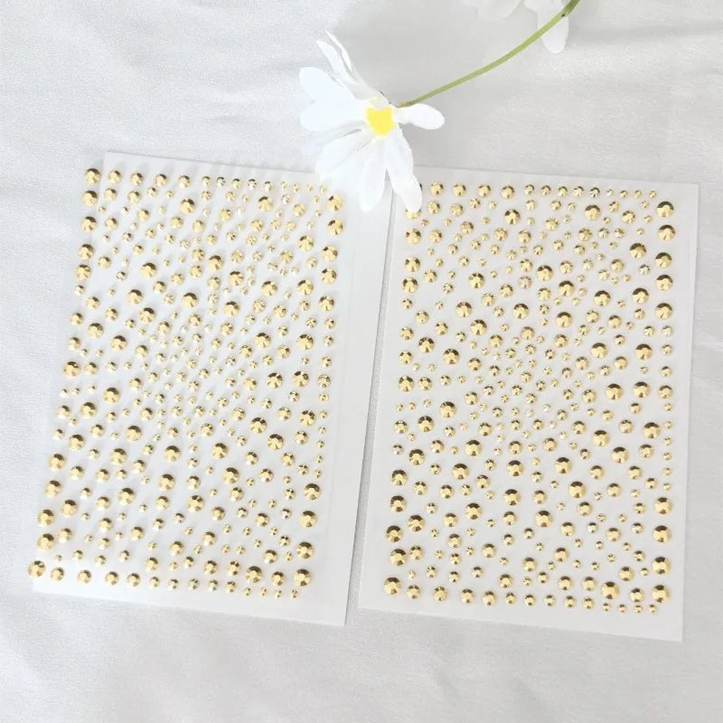 1pc golden Body Glittery Gem Stickers Makeup Y2K Style Music Festival DIY Face Jewels Stickers For Party Dance Cosplay Wedding (ONLINE ORDER ONLY)