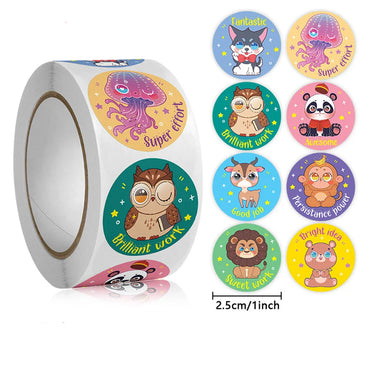 100-500pcs Kids Toy Stickers Animal Cartoon Stickers Various Cute Design Patterns School Teacher Reward Stickers (ONLINE ORDER ONLY)