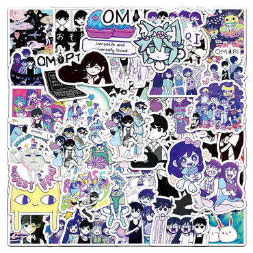10/30/50pcs Game Omori Anime Graffiti Stickers Waterproof DIY Skateboard Laptop Cute Sunny Basil Cartoon Decals Toy Gift for Kid (ONLINE ORDER ONLY)