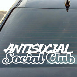Antisocial Car Sticker for Windshield Banner Night Run JDM Sport Competition Style Waterproof Sunscreen Decorative Vinyl Decals (ONLINE ORDER ONLY)