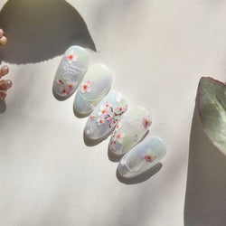 Flowers Blooming Cherry Blossom Sakura Living Peach Branch 5D Soft Relief Spring Adhesive Nail Art Sticker Chic Manicure Decals (ONLINE ORDER ONLY)